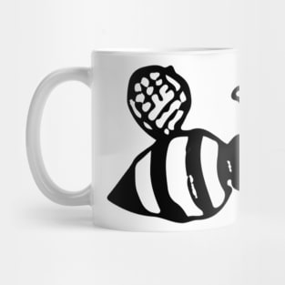 Bumblebee Doodle Black Mug